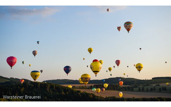Ballonstart gegen Abend