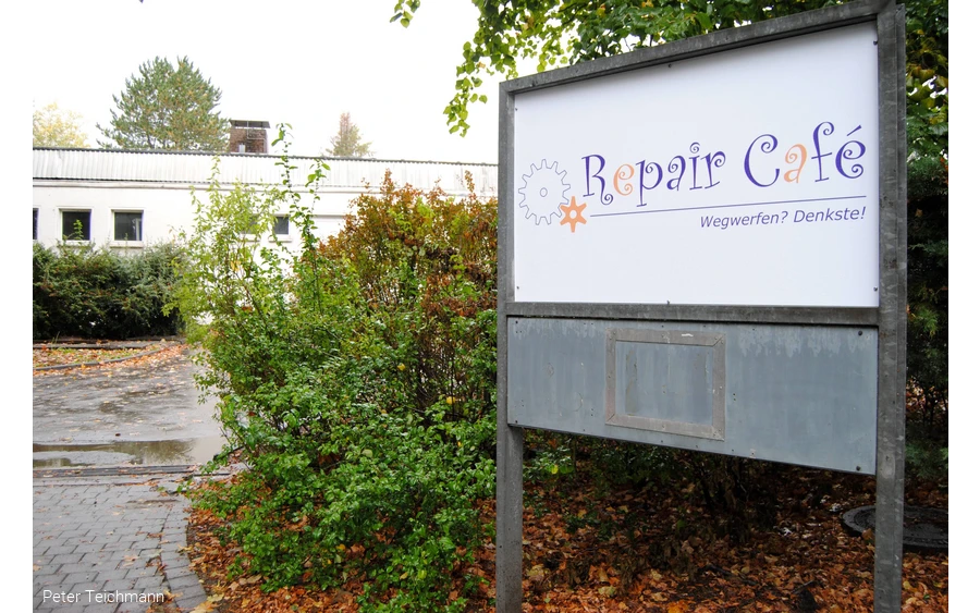 Repair Cafè Eingangsschild