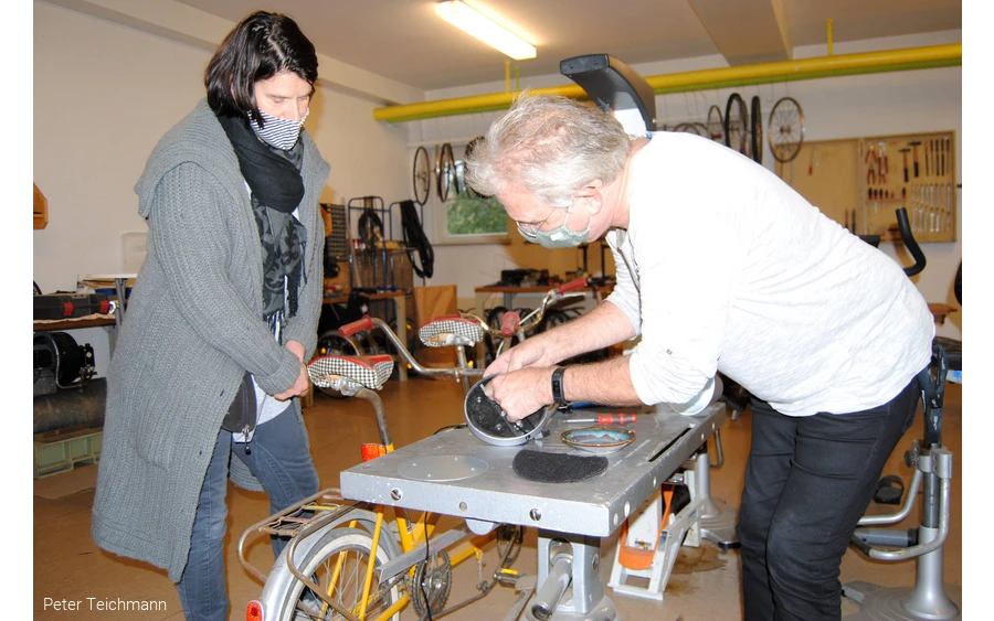 Repair Cafè Bereich Fahrräder