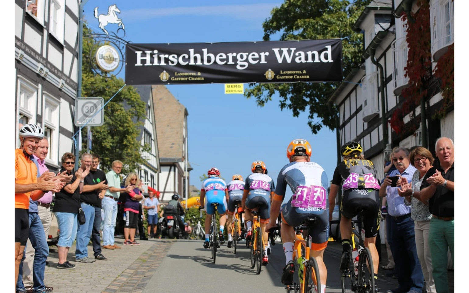 Radrennen an der Hirschberger Wand