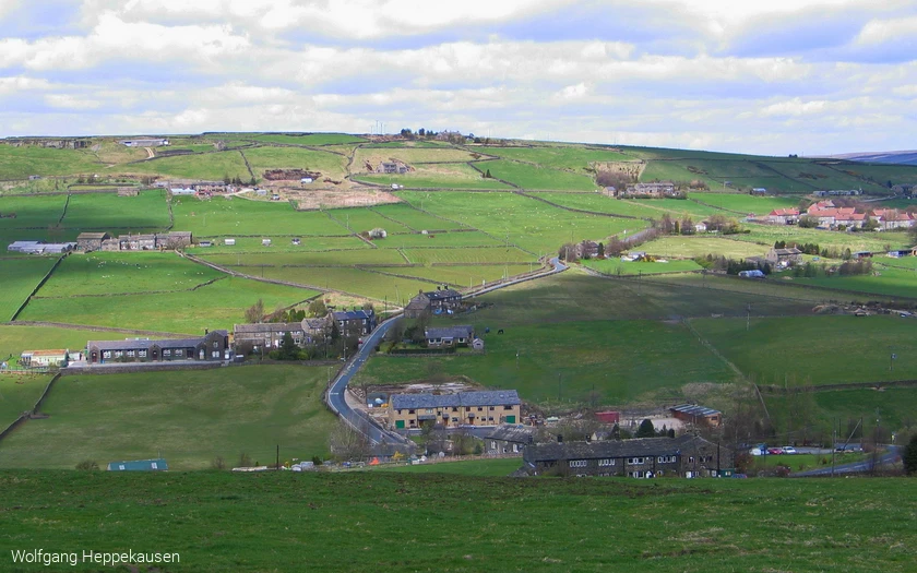 Wandergebiet nahe Heptonstall bei Hebden Royd