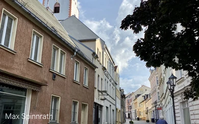 Nebenstraße und Ev. Wenceslaikirche Wurzen
