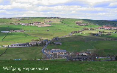 Wandergebiet nahe Heptonstall bei Hebden Royd