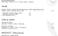 Speisekarte Speisekarte