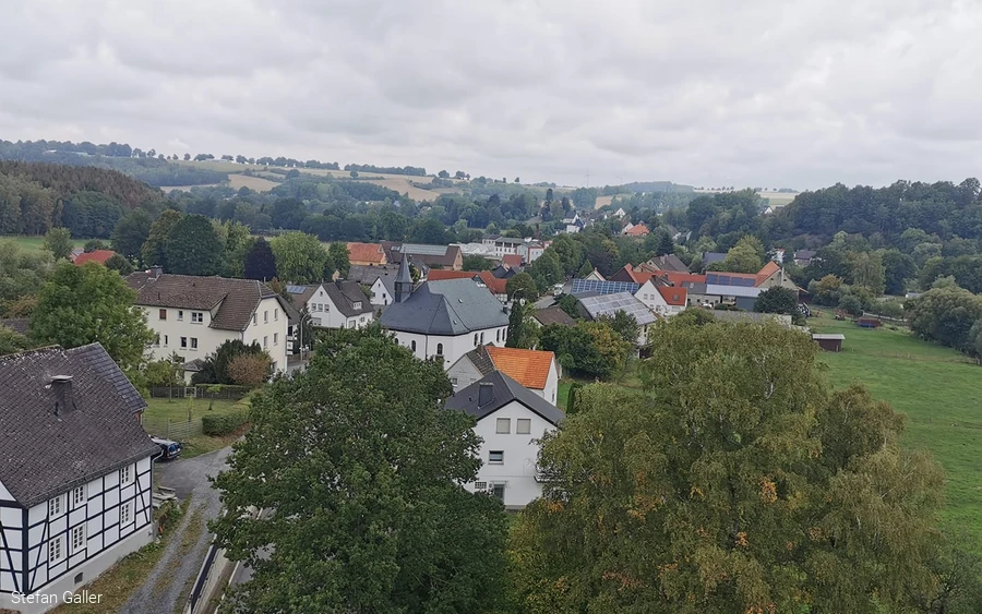 Blick über Teile Niederbergheims