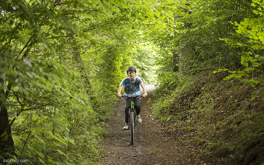 Radfahren im Wald